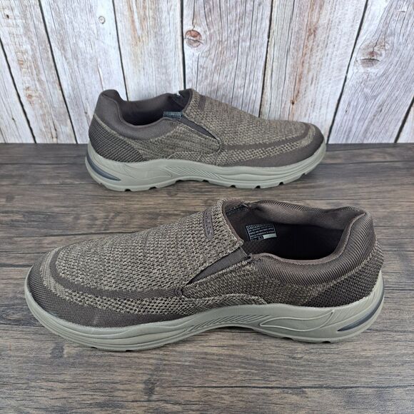 Skechers Motley Vaseo Arch Fit Slip On Loafer Men's Sz 13 Brown (VGC) - Picture 5 of 9